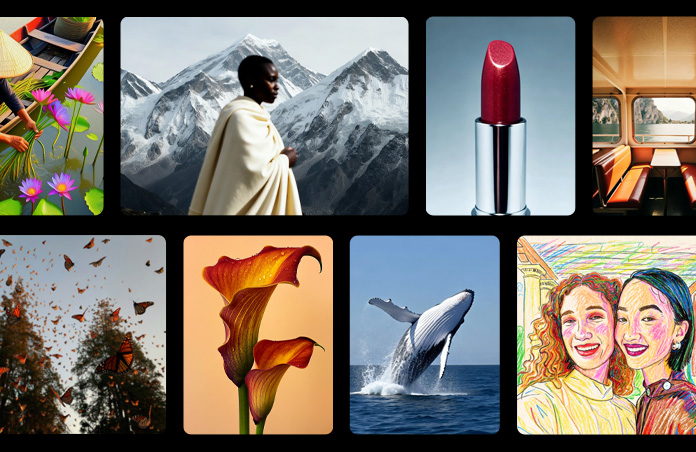 Galerie d’images dans une variété de styles créées avec Image Playground